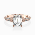 Two Petals Pave Vintage Engagement Ring - The Better Diamonds