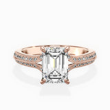 Two Petals Pave Vintage Engagement Ring - The Better Diamonds
