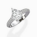 Two Petals Pave Vintage Engagement Ring - The Better Diamonds