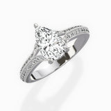 Two Petals Pave Vintage Engagement Ring - The Better Diamonds