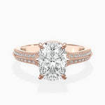 Two Petals Pave Vintage Engagement Ring - The Better Diamonds