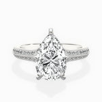 Two Petals Pave Vintage Engagement Ring - The Better Diamonds