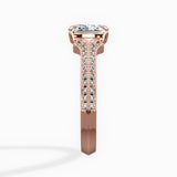 Two Petals Pave Vintage Engagement Ring - The Better Diamonds