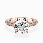 Two Petals Pave Vintage Engagement Ring - The Better Diamonds