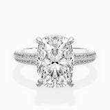 Two Petals Pave Vintage Engagement Ring - The Better Diamonds