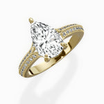 Two Petals Pave Vintage Engagement Ring - The Better Diamonds