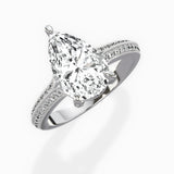 Two Petals Pave Vintage Engagement Ring - The Better Diamonds