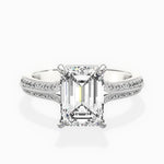Two Petals Pave Vintage Engagement Ring - The Better Diamonds