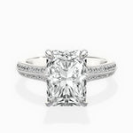 Two Petals Pave Vintage Engagement Ring - The Better Diamonds