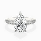 Two Petals Pave Vintage Engagement Ring - The Better Diamonds