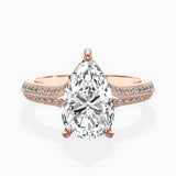 Two Petals Pave Vintage Engagement Ring - The Better Diamonds