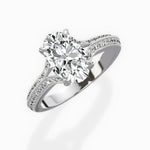 Two Petals Pave Vintage Engagement Ring - The Better Diamonds