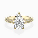 Two Petals Pave Vintage Engagement Ring - The Better Diamonds