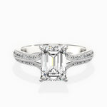 Two Petals Pave Vintage Engagement Ring - The Better Diamonds