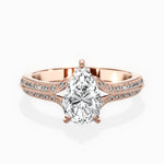 Two Petals Pave Vintage Engagement Ring - The Better Diamonds
