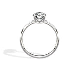 European Solitaire 1.01 ct Round Engagement Ring in White Gold