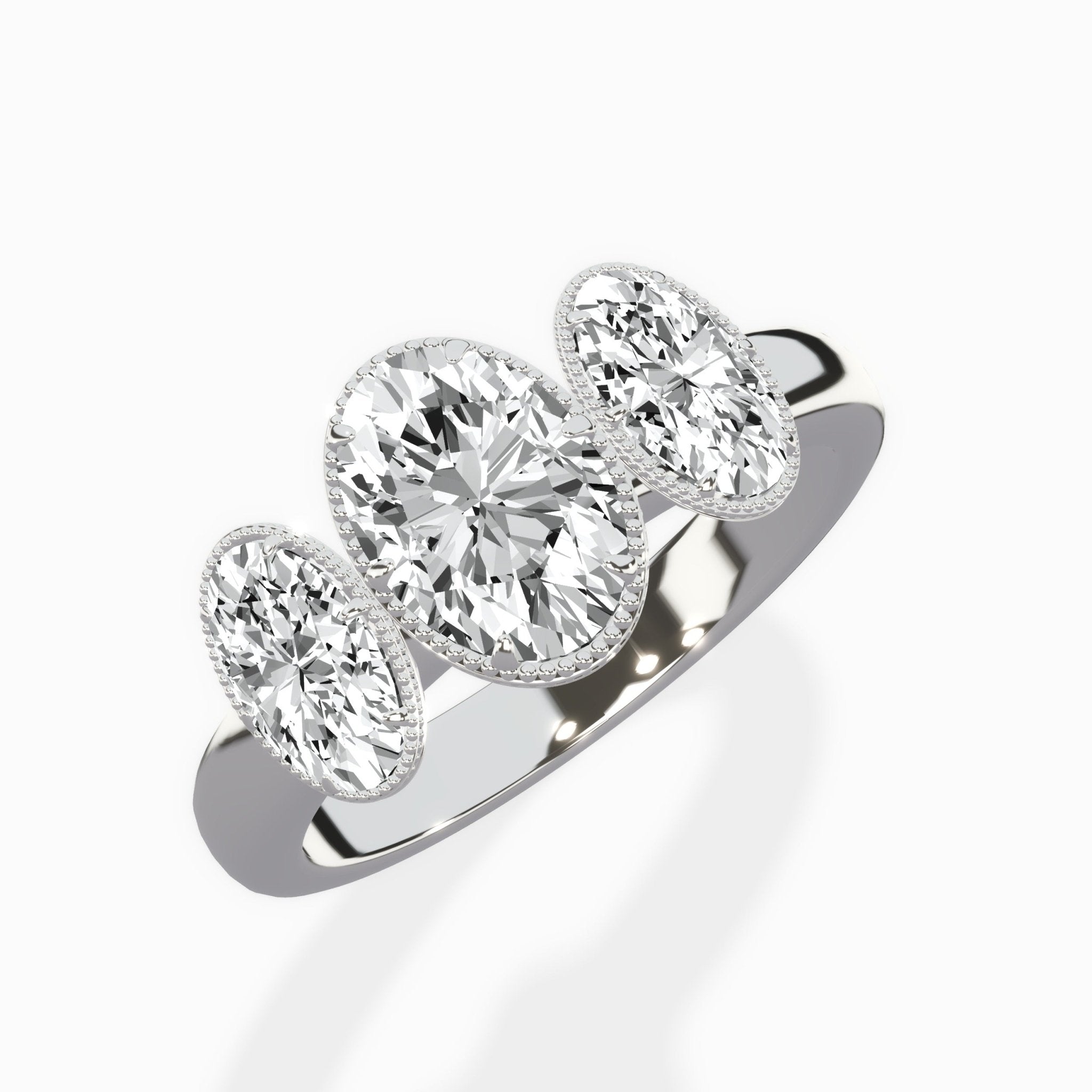 Venice Three Stone Engagement Ring - The Better Diamonds