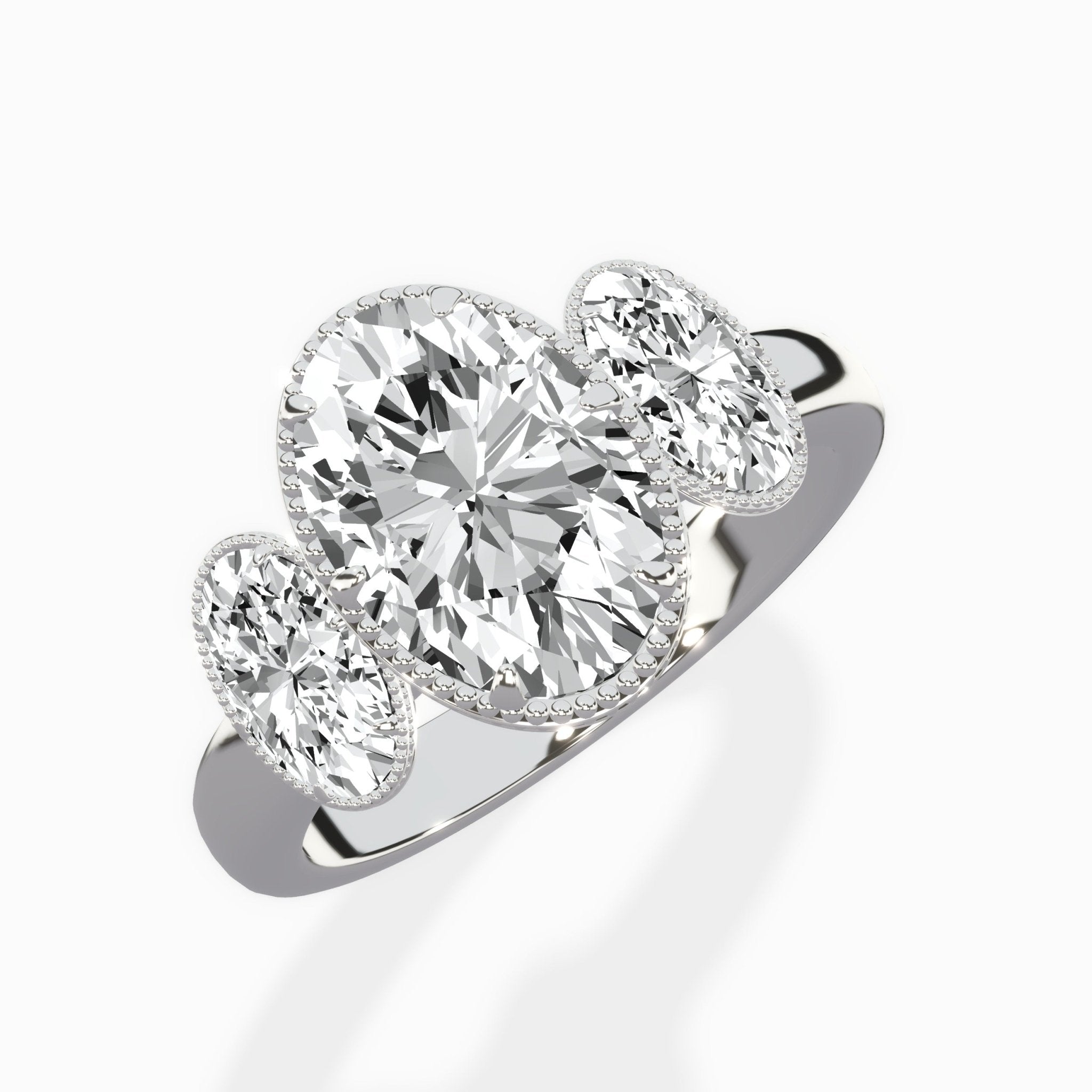 Venice Three Stone Engagement Ring - The Better Diamonds
