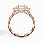 Vintage Halo 2.51 ct Emerald Engagement Ring in Rose Gold - The Better Diamonds