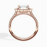 Vintage Halo 2.51 ct Emerald Engagement Ring in Rose Gold - The Better Diamonds