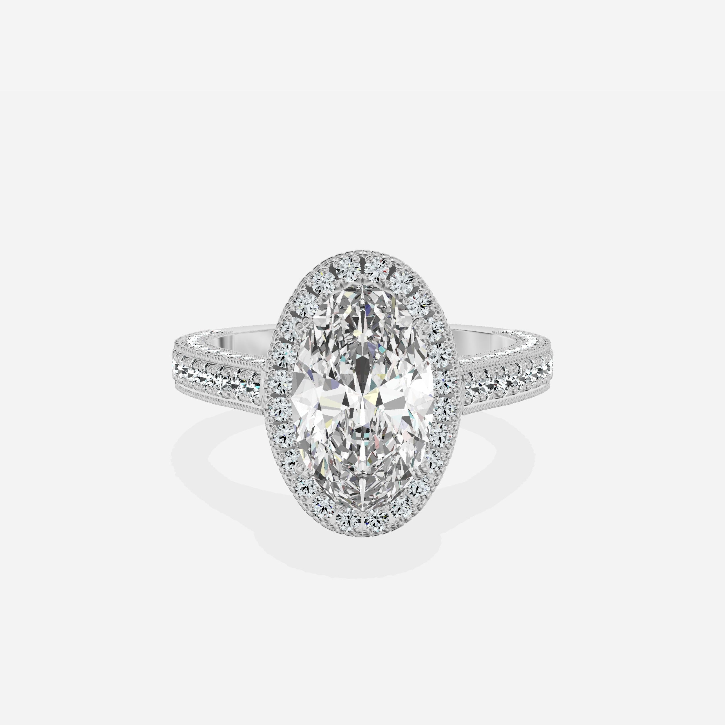 Royalty Vintage Style Engagement Ring