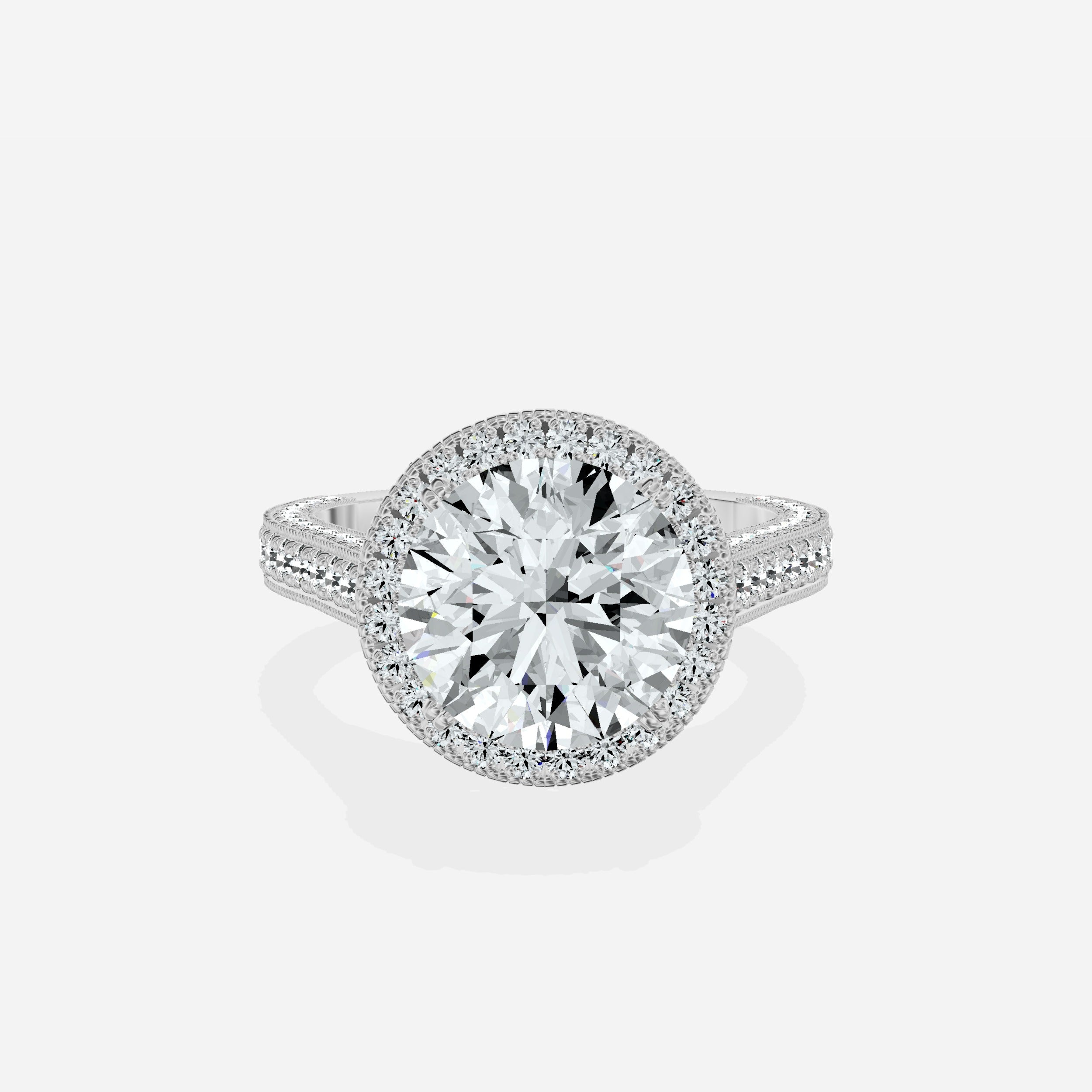 Royalty Vintage Style Engagement Ring