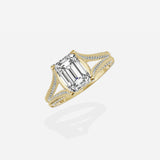 Split Shank Vintage Style Engagement Ring