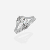Split Shank Vintage Style Engagement Ring