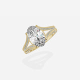 Split Shank Vintage Style Engagement Ring