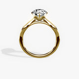 Vintage Style European Round Engagement Ring in Yellow Gold