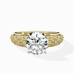 Vintage Scrollwork Solitaire Ring Engagement Ring - The Better Diamonds