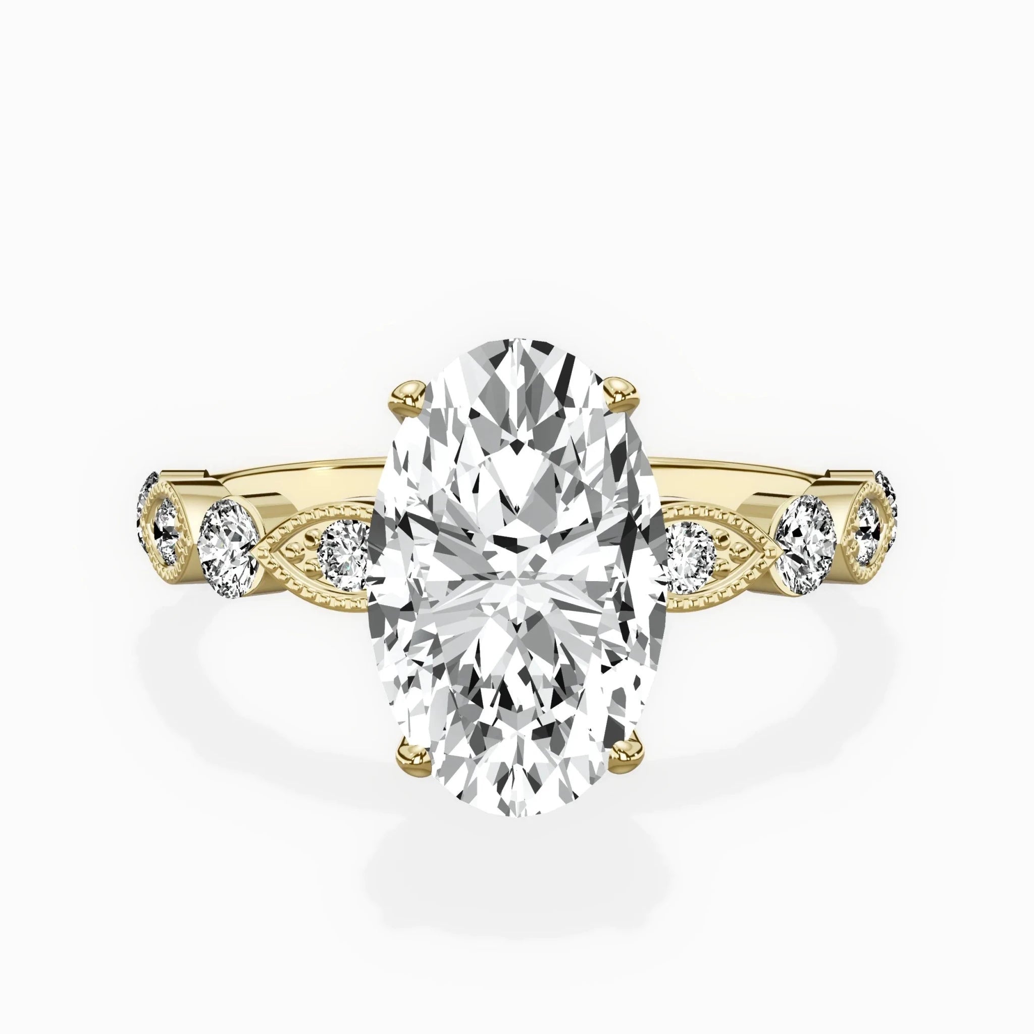 Vintage Solitaire 2.06 ct Oval Engagement Ring in Yellow Gold - The Better Diamonds