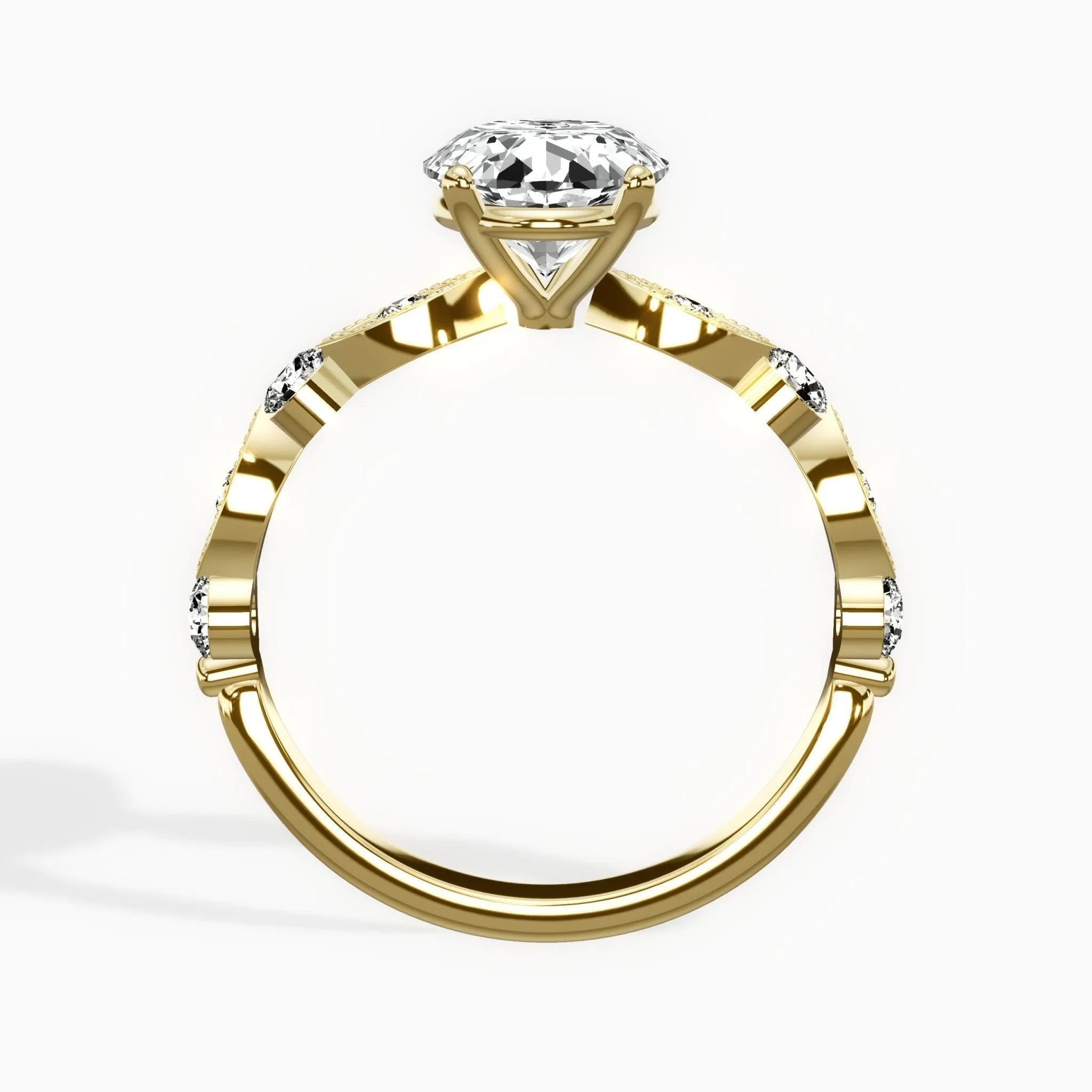 Vintage Solitaire 2.06 ct Oval Engagement Ring in Yellow Gold - The Better Diamonds