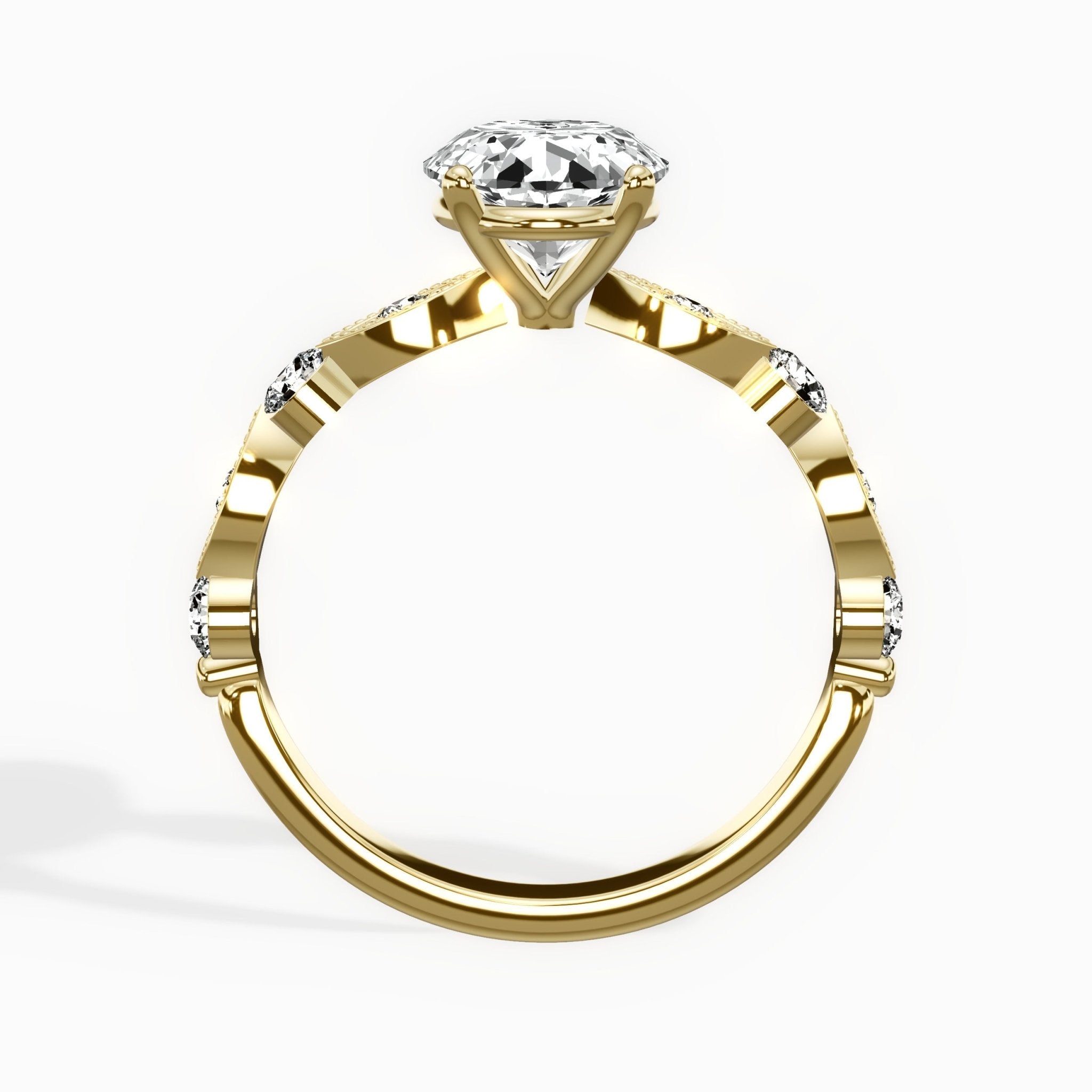Vintage Solitaire 2.06 ct Oval Engagement Ring in Yellow Gold - The Better Diamonds