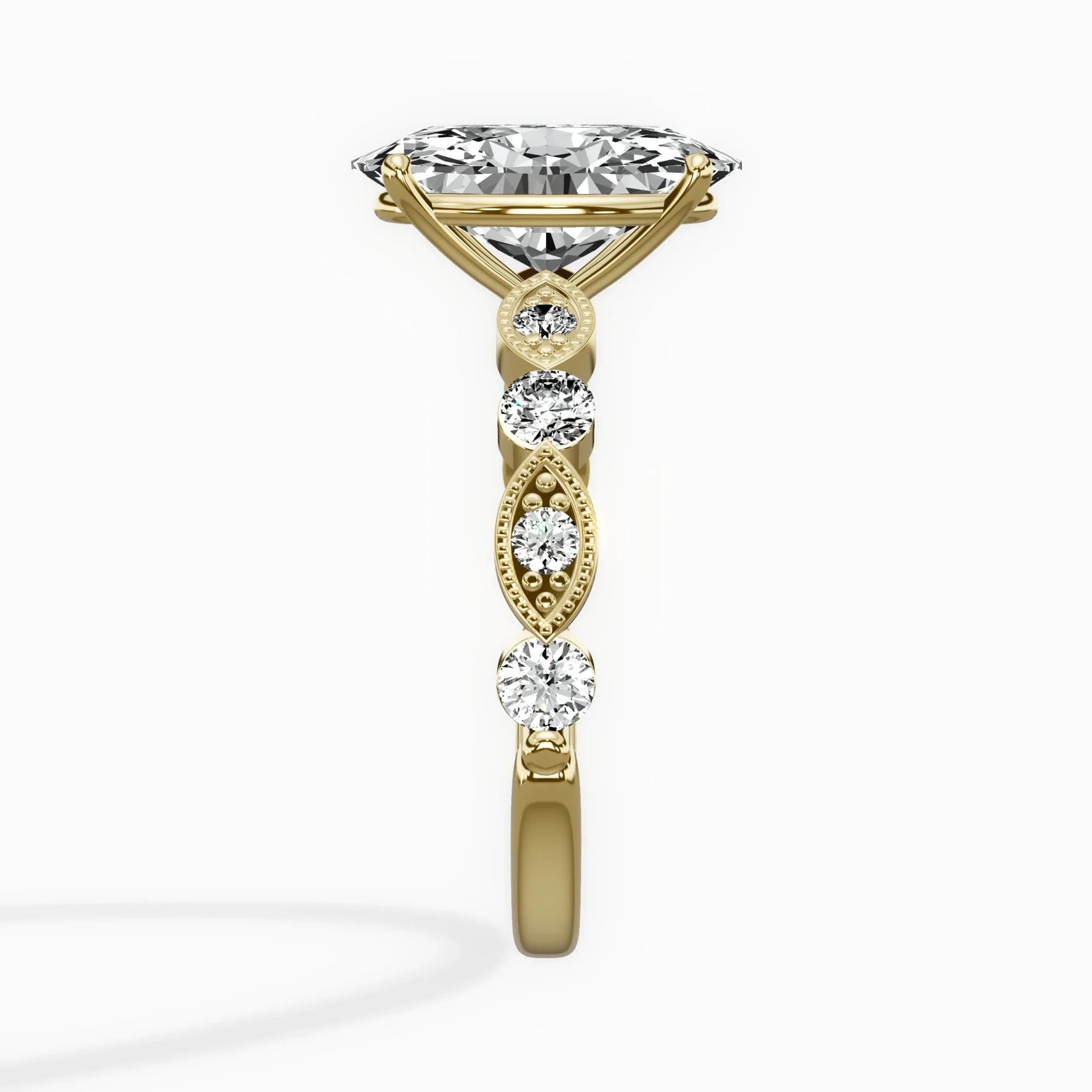 Vintage Solitaire 2.06 ct Oval Engagement Ring in Yellow Gold - The Better Diamonds