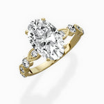 Vintage Solitaire 2.06 ct Oval Lab Grown Diamond Engagement Ring in 14K Yellow Gold - The Better Diamonds