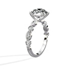 Vintage Solitaire 2.19 ct Heart Engagement Ring in White Gold - The Better Diamonds