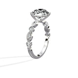 Vintage Solitaire 2.19 ct Heart Engagement Ring in White Gold - The Better Diamonds
