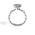 Vintage Solitaire 2.19 ct Heart Engagement Ring in White Gold - The Better Diamonds