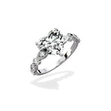 Vintage Solitaire 2.19 ct Heart Engagement Ring in White Gold - The Better Diamonds
