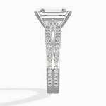 Vintage Split Shank Solitaire Ring Engagement Ring - The Better Diamonds