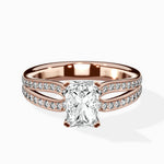 Vintage Split Shank Solitaire Ring Engagement Ring - The Better Diamonds