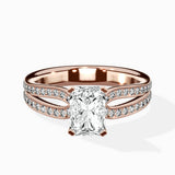 Vintage Split Shank Solitaire Ring Engagement Ring - The Better Diamonds