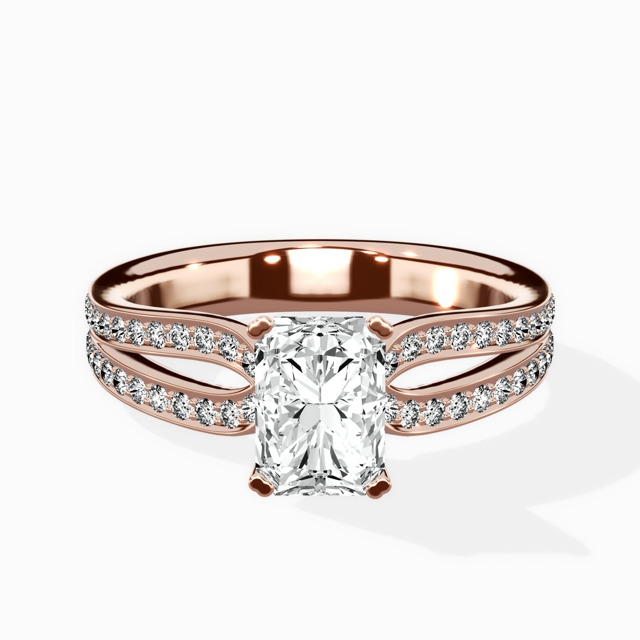 Vintage Split Shank Solitaire Ring Engagement Ring - The Better Diamonds