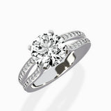 Vintage Split Shank Solitaire Ring Engagement Ring - The Better Diamonds