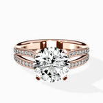 Vintage Split Shank Solitaire Ring Engagement Ring - The Better Diamonds