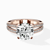 Vintage Split Shank Solitaire Ring Engagement Ring - The Better Diamonds