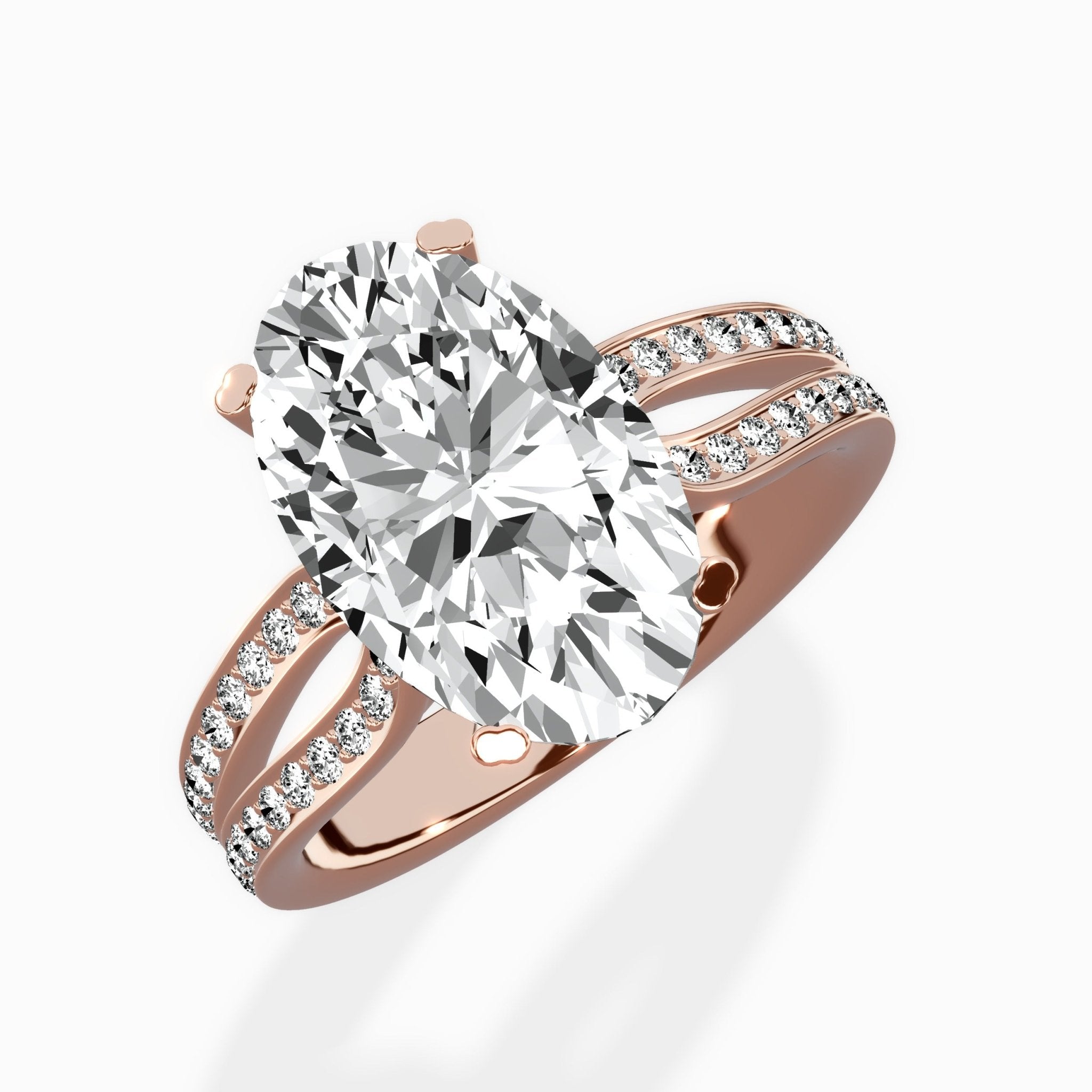 Vintage Split Shank Solitaire Ring Engagement Ring - The Better Diamonds