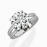 Vintage Split Shank Solitaire Ring Engagement Ring - The Better Diamonds