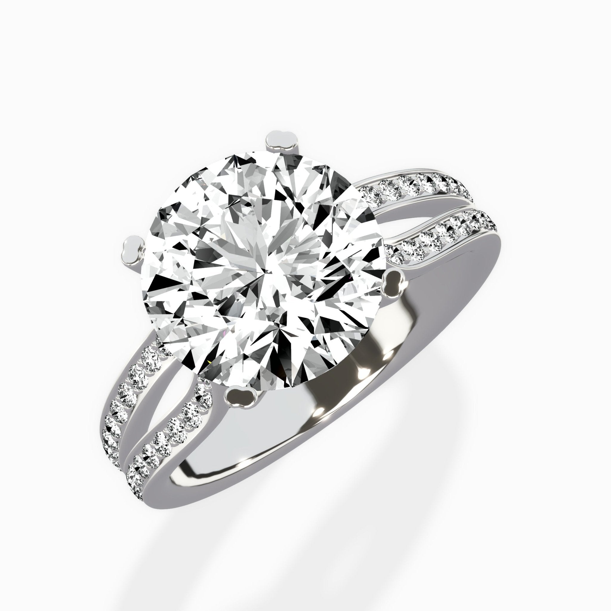 Vintage Split Shank Solitaire Ring Engagement Ring - The Better Diamonds